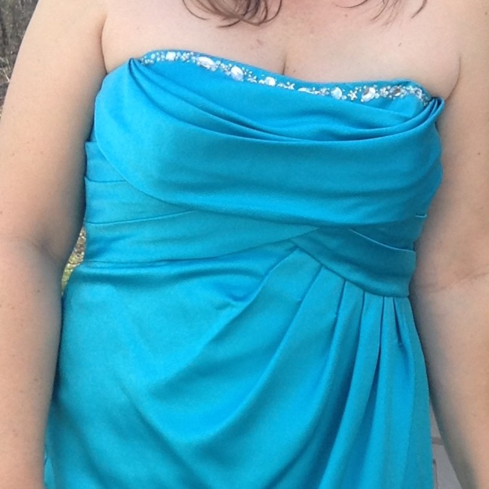 Beautiful blue prom dress
